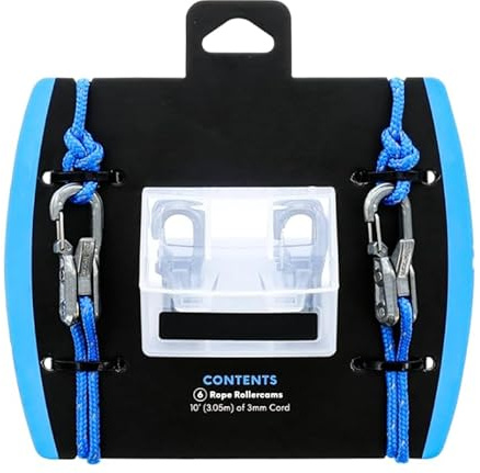 The Original Rollercam Lot de 6 outils de serrage de corde – Ajusteurs de paracorde robustes pour camping, bâches, haubans, bateau | Comprend un cordon réfléchissant