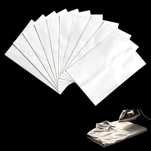 10 Stück Bügelvlies Beidseitig Haftend,Stoff Doppelseitige Klebefolie,Vlies zum Nähen Klebevlies,Bügelfliesen Doppelseitig Klebend,Bügelfolie Fabric Aufbügeln,Bügelkleber für textilien (10)
