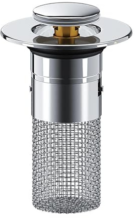 Bathroom Sink Stopper Clicker, Plumbing Equipment, Bathroom Sink Drains | Anti-Clogging for Washbasins Toilets Public Restrooms Bath Products Kitchen Drain Accessories Kitchen Strainers