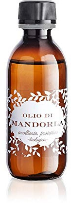 Olio di Mandorla Biologico Puro al 100%, Proprietà Emollienti, Idratanti, Elasticizzanti, Pelle delVviso e del Corpo, 110ml