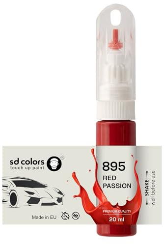 SD COLORS ROSSO PASSIONE 865 895 895B - Pennello per ritocchi da 20 ML per riparazione graffi (solo vernice)