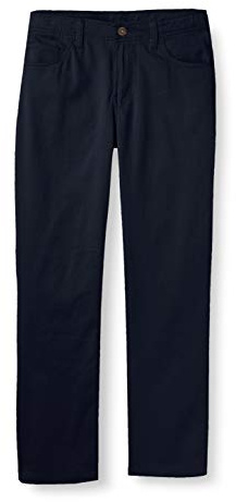 Chaps Boys School Uniform Stretch Twill 5 Pocket Pant, Navy, 4