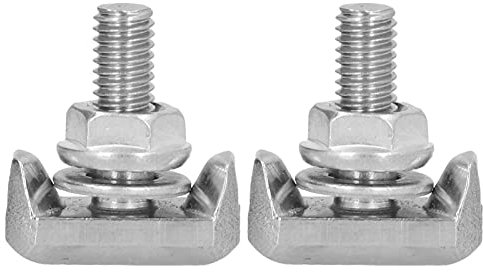 Buachois 2 Pezzi Bullone a T per Batteria,Morsetti di Batteria Bullone a T Connettori,Acciaio Inossidabile Bulloni a T per Terminali a Batteria per Auto Bullone