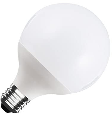Vetrineinrete® Lampadina led a sfera 18 watt attacco e27 lampada basso consumo G95 luce fredda 6500k calda 3000k naturale 4000k (Luce Fredda 6500k)