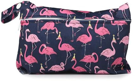 LUMoony Nasstaschen Windeltasche 15 * 22.5cm Tragbare Windeltasche Wetbag Wasserdicht mit Reißverschluss Wiederverwendbar Stoffwindeln Wasserdichter Beutel Hohe Kapazität Windeltasche Für Unterwegs