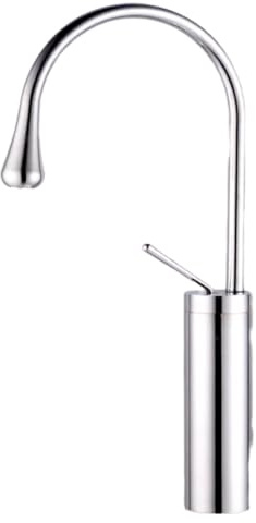 Rubinetto Da Bagno Rubinetto Per Lavabo Girevole Rialzato Per Lavabo Da Appoggio Per Bagno Interamente In Rame Nero Caldo E Freddo Argento Alto