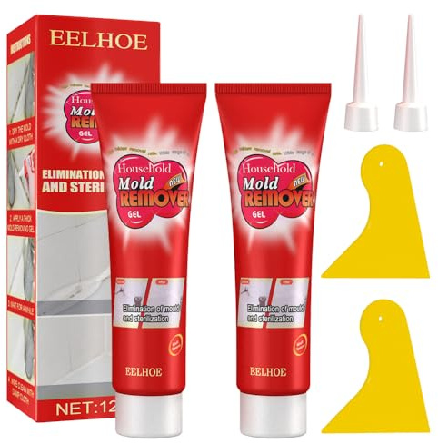 CLIUNT 2PCS Mould Remover Gel UK, Powerful Magic Extreme Gel, Household Mould Cleaner Gel for Bathroom, Kitchen and Household (2 * 120g)