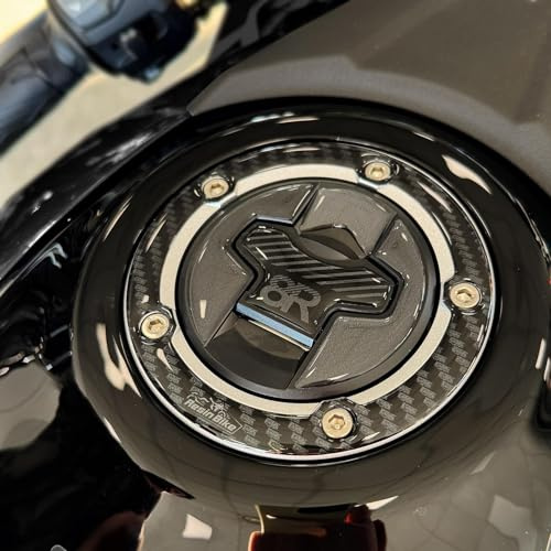 Resin Bike Motorbike 3D Stickers Compatible with Suzuki GSX 8R 2024-2026 Carboon Look. Bike Tank Cap Protection from Impact and Scratches. Sticker 3D Resin Gadget Moto