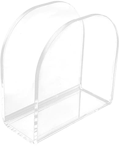 Portatovaglioli, 12x12x5 cm Porta Tovaglioli in Acrilico Trasparente Verticale, Dispenser per Scatole di Fazzoletti da Tavolo per Cucina, Ristorante, Casa
