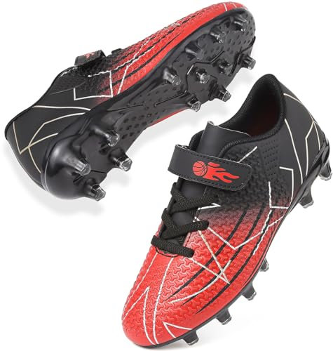 Mufanton Scarpe da Calcio per Bambino e Ragazzi Sportivo attività all'aperto Professionale competizioni Scarpe da Allenamento Teenager Scarpe da Calcetto Sportivo Spike,Nero Rosa,EU37