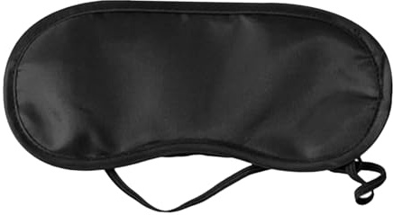 COLLBATH Schlafmaske Augenmaske aus Polyester Leichte und Waschbare Augenschutzmaske mit 2 Elastischen Bändern Schwarz für Zuhause und Meetings Geeignet für Frauen und Kinder