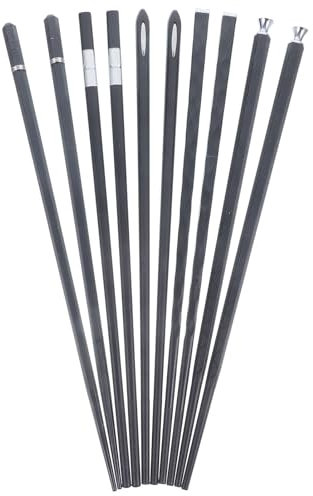 IMIKEYA 5 paia di bacchette cinesi nere in fibra di vetro bacchette domestiche bacchette riutilizzabili bacchette giapponesi