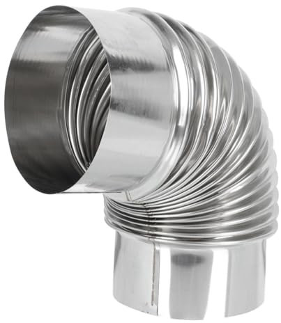 BESPORTBLE Chimney Flue Elbow Exhaust Pipe with Bendable Design and Air Leakage Prevention – Flexible Ventilation Pipe for Fireplace Chimney and Garden Heating Applications