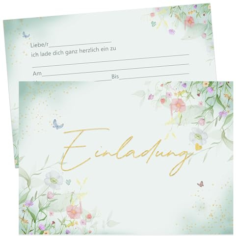 NISENTIA 20 x Einladungskarten Geburtstag, Einladungskarten Firmung Einladung Hochzeit Einladungen Geburtstag Taufe Jugendweihe Konfirmation Hochzeitseinladungskarten Hochzeitseinladungen