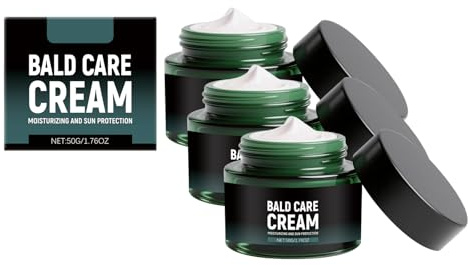 Glatzencreme für Herren,Kopfhaut Pflege Creme,Feuchtigkeitsspendende, Pflegende und Kopfhautpflege für Glatzenträger,Natürlicher Anti-Shine-Effekt,Hautcreme Männer,Hat einen Mattierenden Effekt (3)