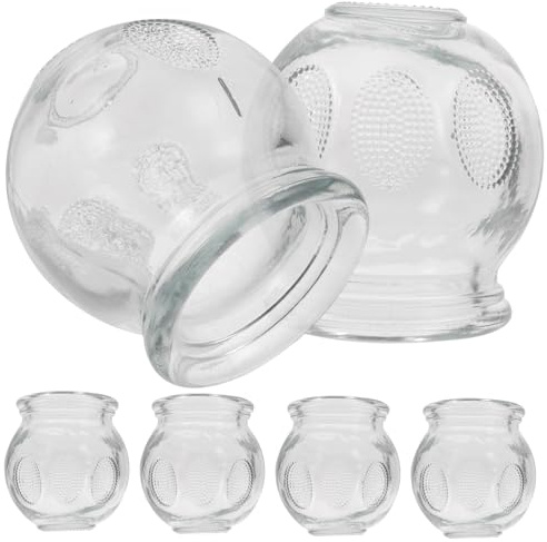 Homoyoyo Ventouses De Massage En Verre 6 Pièces Ensemble Thérapie Par Ventouses Haute Aspiration Solide Usage Domestique Stimulation Circulation Sanguine Muscles