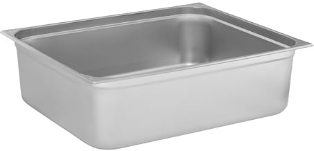 TECHNICA Behälter GN 2/1 200 mm aus Edelstahl | Gastro Container stapelbar - Edelstahlwanne Küche - Hitzebeständig -40 °C bis 300 °C - Spülmaschinenfest