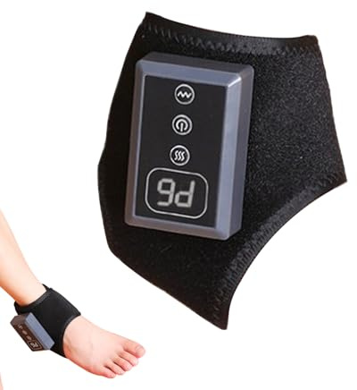 Beheizte Knöchelbandage – 5 Temperaturstufen Knöchelheizung, Fußwärmer, Vibrationsmassage – für Füße nach dem Training, Wadenarm, Zuhause, Büro, Schlafzimmer, Nacht, Reisen