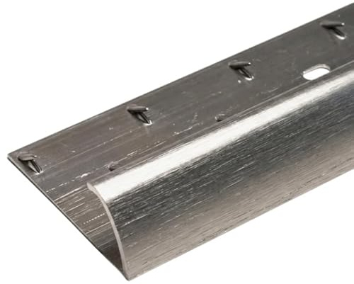 FloorPro Carpet to Vinyl Flooring Doorbar - 0.9m - Single Edge - Aluminum Threshold Transition Door Trim Strip - Brushed Steel
