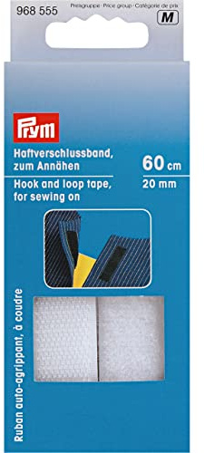 Prym 968555 Haftverschlussband zum Annähen 20 mm weiß
