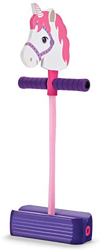Kidoozie Puente de Espuma de Unicornio Pogo – Juego Divertido y Seguro – fomenta un Estilo de Vida Activo – Hace Sonidos chillones – para Todos los tamaños, Capacidad de 250 Libras