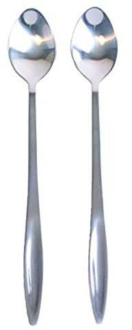 Chef Aid Stainless Steel Long Handled Spoon Set (Pack of 2) -Silver