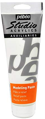 Pebeo Studio Acrylics Auxiliaries - Pasta Relieve (250 ml), Color Blanco