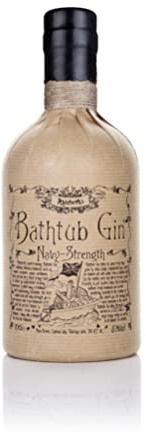 Bathtub Gin Navy-Strength, 70cl - Double-Infused 57% ABV Craft Gin with Orange Blossom, Cardamom and Cinnamon Notes - Hand-Crafted British Gin