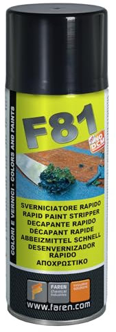 Faren F81 Sverniciatore Spray, Rimozione Vernici e Colori per tutte le Superfici, Ecologico, Rapido,Facile, Sicuro, 400ml (1)