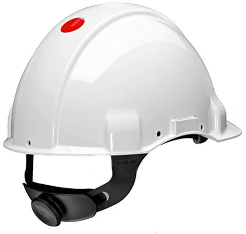 3m G3001MUV1000V-VI - G3001 casco, non ventilato diela ctrico 1000v ‰ bianco cablaggio roulette e la pelle fascia del sudore