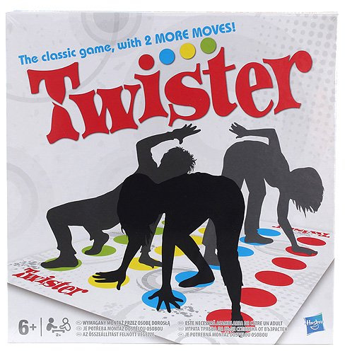 Hasbro Twister Kinderspiel - Brettspiel für 2 bis 4 Spieler ab 6 Jahren - Spielbrett enthalten