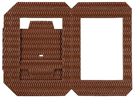 folia 9885/5 - Laternen Rohlinge, Laternenzuschnitte aus Wellpappe, 5 Stück, schokobraun, 13,5 x 13,5 x 18 cm, zum Zusammenstecken ohne Kleber, ideal für individuelle Laternen oder Tischlichter