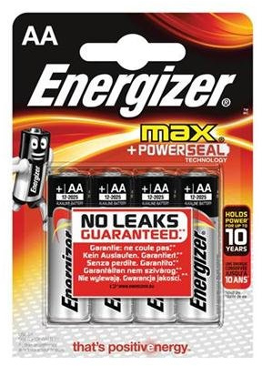 Energizer Max E300112500 Lot de 4 piles AA/E91 127296