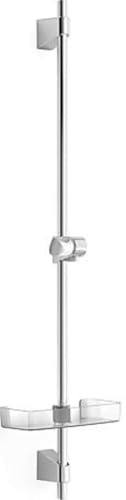 Hansa Wandstangenset / Brauseset Basicjet (ohne Handbrause) | + Wandstange, Montageset, Schieber, Seifenschale | Stange 920 mm, Brausehalterung: verstellbar, Steckkonus für Brauseschlauch