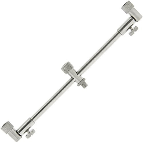 G8DS® Rod Buzz für 3 Ruten aus Edelstahl einstellbar 25 cm -40 cm Angeln Angelzubehör Rutenhalter Karpfen grob