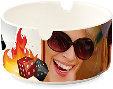 Aschenbecher mit Foto personalisiert – Ascher & Gluttöter selbst gestalten – Individuell mit eigenem Bild & Wunschtext – Persönliches Geschenk für Raucher