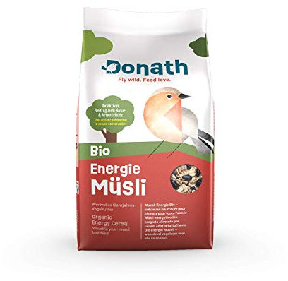 Donath Bio Energie Müsli - die energiereiche Mischung bringt Kraftreserven ins Futterhaus - wertvolles Ganzjahres Wildvogelfutter - aus unserer Manufaktur in Süddeutschland - 1 Kg