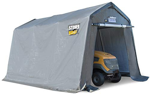 Garage Zelt Store Boss 2,4 x 3,6 m Anthrazit | Wasserdicht | Aus verzinktem Stahl und Polyethylen Einfache Montage