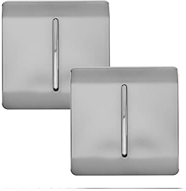 Trendi 1 Gang 2 Vie Artistico Moderno Lucido 10 Amp Interruttore Della Luce Acciaio Inox (2 pezzi)