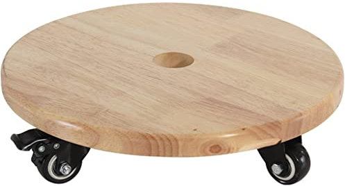 DUNAKE Pflanzenroller Fuer Den Aussenbereich Rund Rollbrett Pflanzen Rund Heavy Duty Untersetzer Mit Rollen Rund Mit 360° Für Indoor Outdoor Patio/Blumentopf (Size : 24cm)