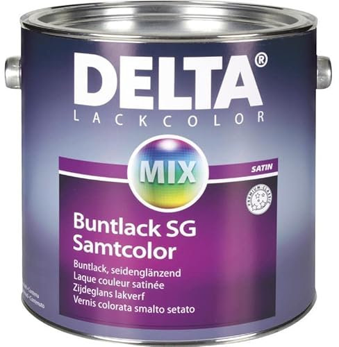 BAU DISCOUNT Delta Buntlack SG-Samtcolor Feuerrot RAL3000 seidenglänzend 2,5l Holz Metall Kunststoff streichen Innen Außen