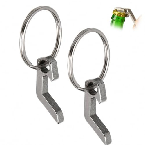 Bottle Opener Keychain2 Pack Bottle Opener Keyring Key Ring Soda Beverage Flat Beerbottle Opening for Bars Party Present Supplies