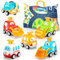 Boys Toy for 6pcs Pull Back Cars Toys, 2 in 1 Playmat Storage Toy Cars Gifts, Birthday Gift for Children Age 3+