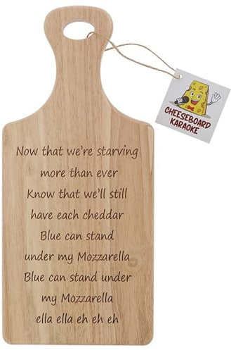 Cheeseboard Karaoke Now That We Are Starving - Premium Wooden Cheese Board for Display and Serving - Elegant, Durable Wooden Boards