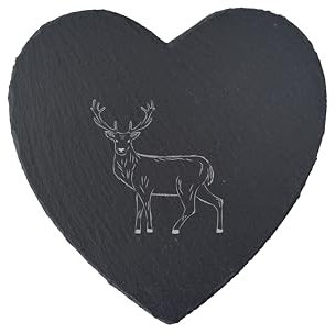 CGB Giftware | Stag Heart Slate Cheeseboard | Homeware | Tableware | Kitchenware | The Highlands | GB07564