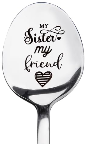 Big Little Sister Gifts for Women Sister Tea Coffee Spoon Gift for Sis Sister Birthday Christmas Gifts for Sister Friends Love You Gifts for Coffee Tea Lovers My Sister My Friend Spoon