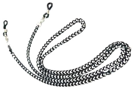 LIFKOME 1stück Multifunktionale Antirutsch-maskenhalterung Schwarze Aluminium-brillenkette Für Sport Und Alltag Für Brillen Und Zubehör Für Damen Und