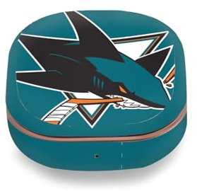 Head Case Designs Offizielle NHL Übergroß San Jose Sharks Vinyl Haut Aufkleber Abziehbild Abdeckung kompatibel mit Buds Live/Buds Pro / Buds2