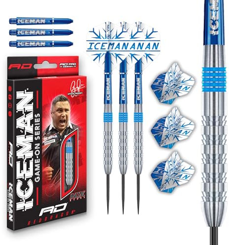 RED DRAGON Gerwyn Iceman Price Game On Series 20g Stahlspitze Satz mit Dart Flüge und Dart-Schäften