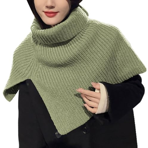Generico Sciarpa In 𝐒𝐞ta Sciarpa lavorata a maglia con scialle a collo con spacco tinta unita da donna. Sciarpa di lana pullover calda Sciarponi Donna Invernali Grandi Neri (AG, One Size)